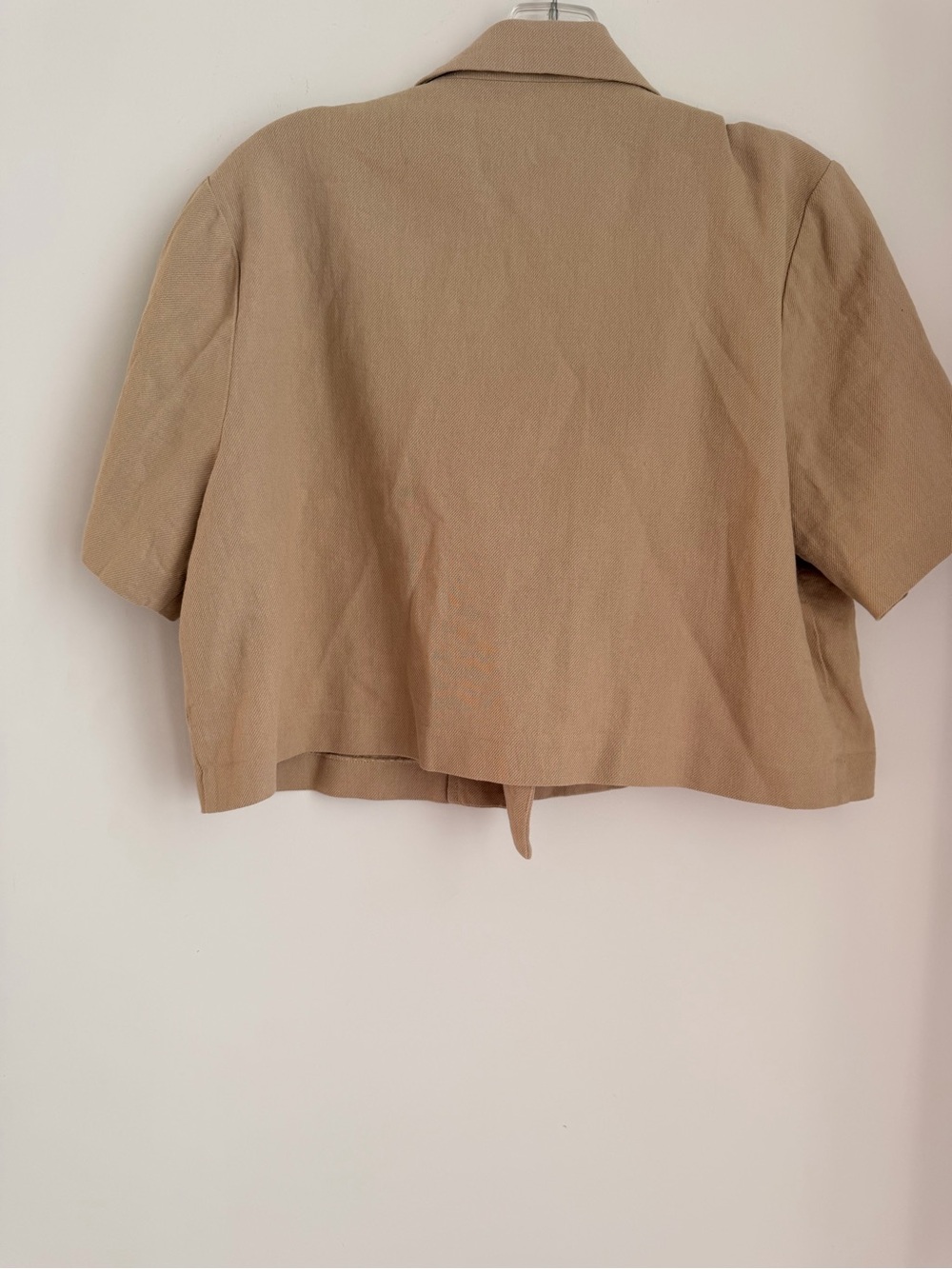OAK + FORTCropped Boxy Jacket in Beige - Picture 2 of 3